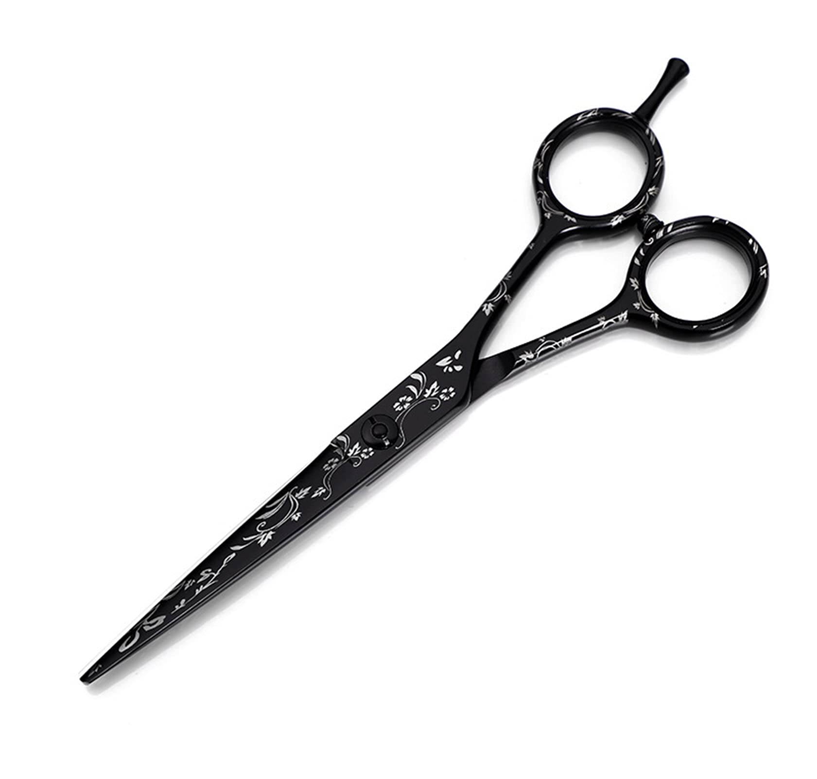 Multifunctional Scissors, Hairdressing Scissors, Pet Scissors,zwart and Wit Pattern Scissors, Flat Scissors, Hairdressing Texture Scissors, Thinning Scissors Hair Cutting Shears (Wit Flat Shears