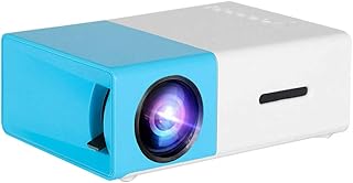 Mikikit Projector Small Projector Video Projector Video Player Portable Home Cinema Home Media Video Player Projector for Home Entertainment Portable Home Theater Sky-blue 1080p Plastic