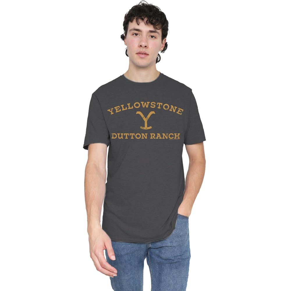 Yellowstone Arched Logo Unisex T Shirt, Black, XX-Large