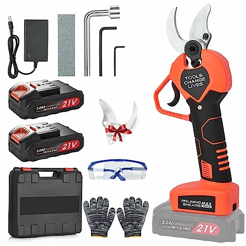 Sécateur électrique professionnel 40 mm avec 2 batteries 21 V