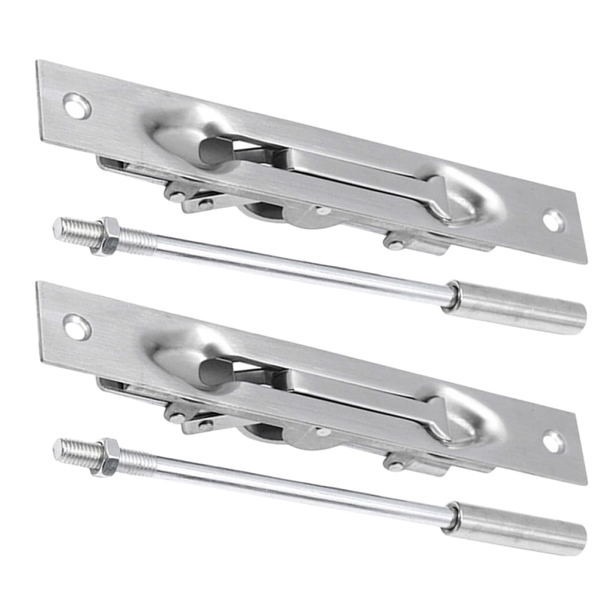 Set 2 Chiavistelli per Porte in Acciaio Inossidabile Argento, Design Comodo ed Estetico, Adatti per Porte Composite Doppie Francesi in Magazzini e Negozi
