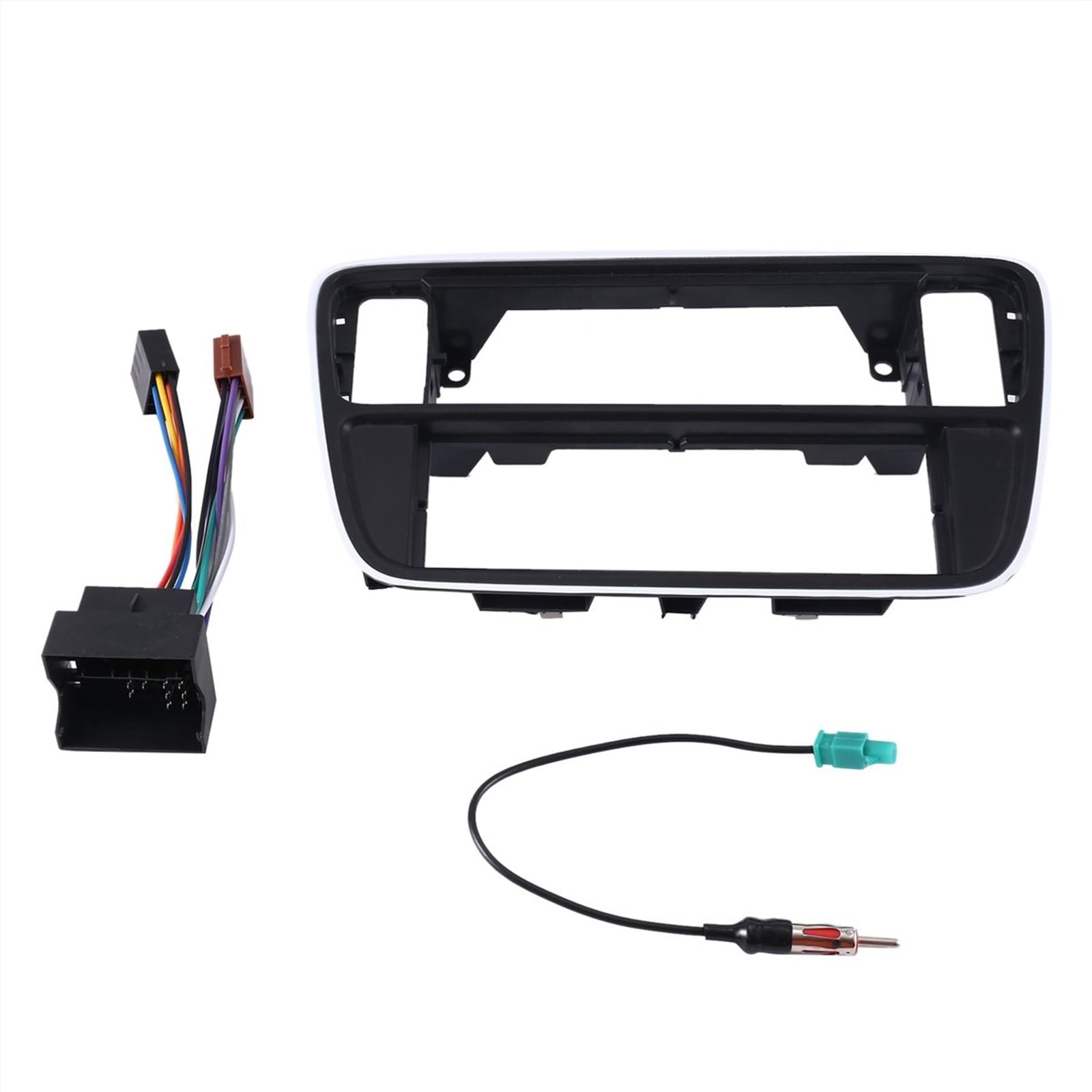 Kit Arnés Antena para Tablero Automóvil Solo DIN para VW para Up para Skoda para Citigo para Seat para MII 2012+ Marco Panel Radio Placa Fascia Panel Estéreo