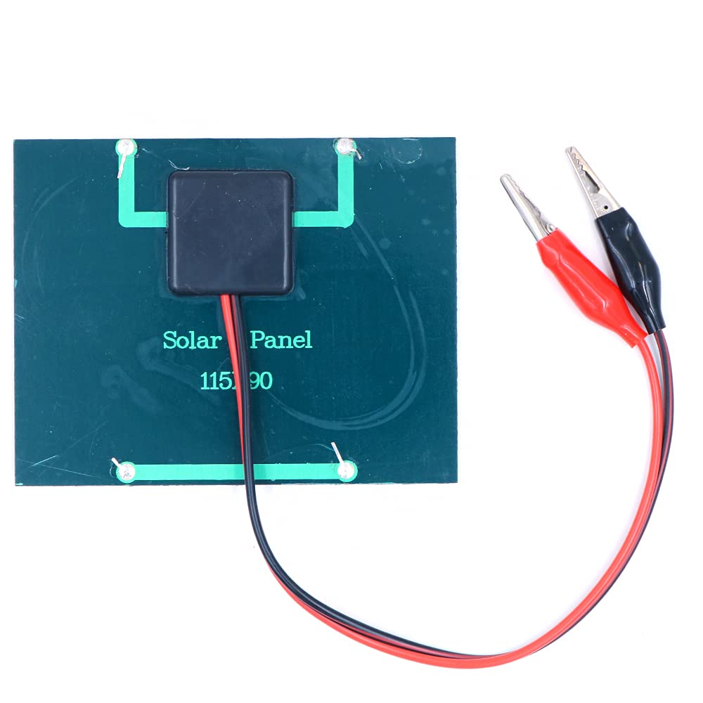 Mini kit solare 1,5 W 12 V clip coccodrillo caricatore pastella progetti scolastici scienza campeggio pesca escursionismo giardino luce ricarica