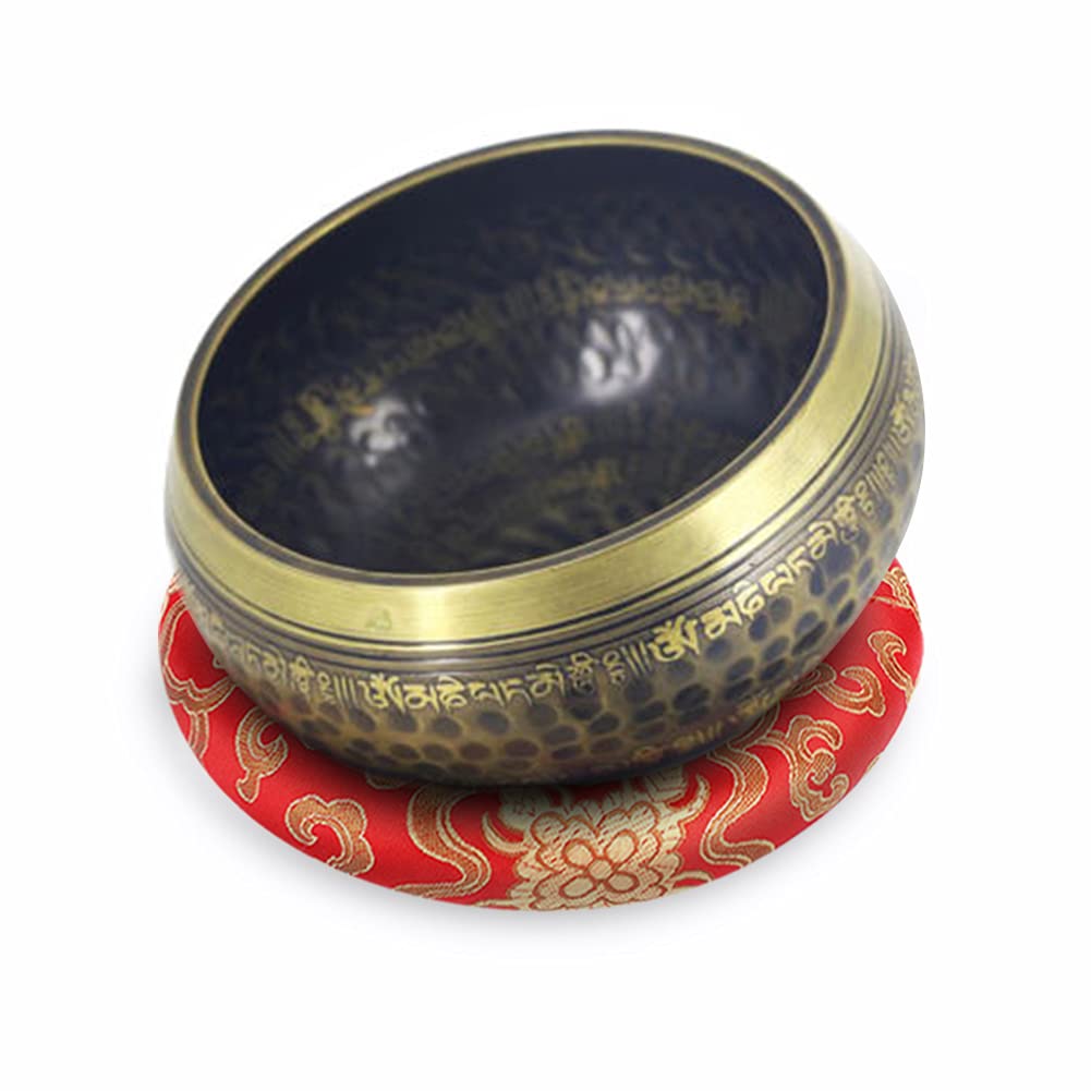 Cuscino Rotondo per Campane Tibetane da Meditazione Yoga e Rilassamento in Broccato di Seta