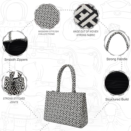 Image of LX LEKHX Women's Tote Bags - Stylish Handbags for Office, College & Party Use | Spacious & Trendy Shoulder Bag for Work, Casual & Evening | Durable, Lightweight & Fashionable Tote for Women