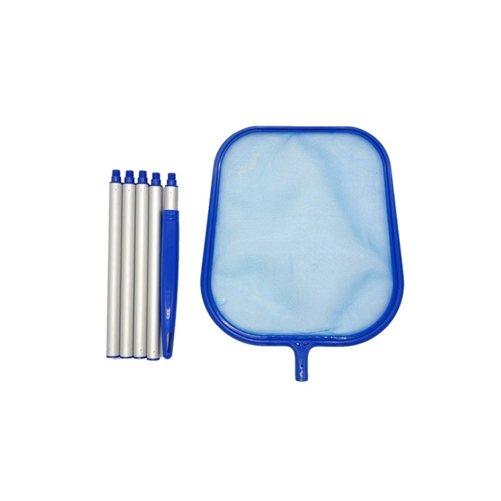 Red desnatadora for Piscina con 5 Secciones de Poste Aluminio 64'', Hoja limpiadora Piscinas, spas, jacuzzis y Fuentes para Estanque