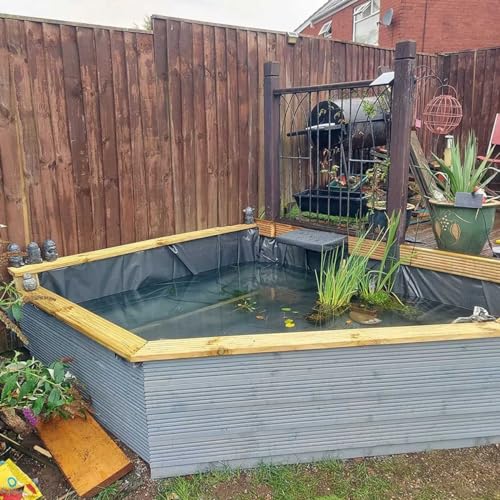 Bâche de bassin en PEHD noire 10x20m flexible et étanche pour aménagement extérieur
