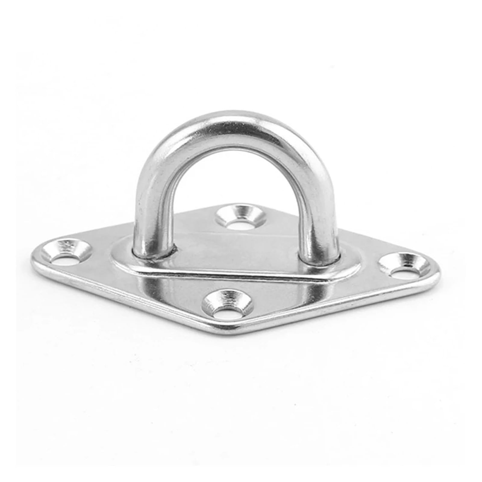 Eye Pate 16 Stück diamantförmige 304 Edelstahl M8 Haken U-förmiger Haken Basis Deckenventilatoren/Sandsäcke/Hängematten/Freizeitsofa/Festhaken 80 mm (M8)
