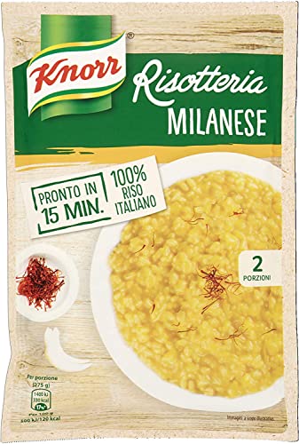 3 x Knorr Risotto alla Milanese Arroz Azafrán 175g 100% Platos Preparados Italianos