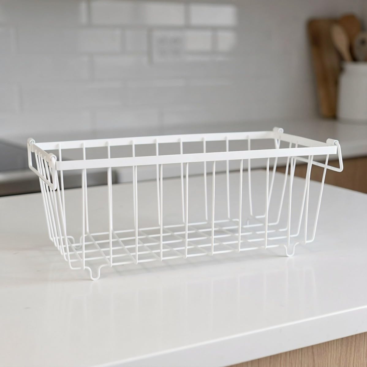 4 Pièces Panier Filaire de Congélateur Coffre 14,6x7x6 Po en Fer