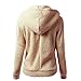 Chaqueta Mujeres de Invierno de Lana Cálida Cremallera Abrigo con Capucha Casual...