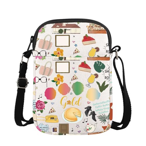 XYANFA Gold Crossbody Bag Lovers Gold Gift Tv Show Fans Gift Canvas Handbag (gold crossbody bag)