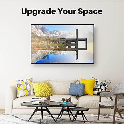 Usx Mount Full Motion Tv Wall Mount For 37-86 Inch Tvs Up To 132 Lbs, Wall Mount Tv Bracket With Dual Articulating Arms, Max Vesa 600X400Mm. Fits 8/12/16 Inch Wood Stud #TOP7