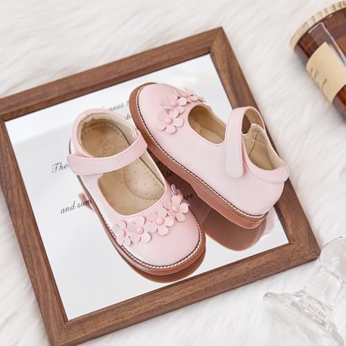 Image of Flaryzone Toddler Little Girl Mary Jane School Uniform Oxfords Flat Dress Shoes