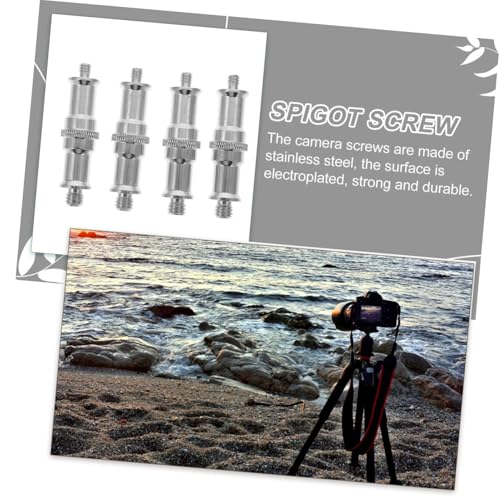 Image of 4Pcs Stainless Steel 1 /4 to 3 /8 Screw Adapter Spigot