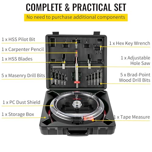 Kit de sierra ajustable para agujeros de acero 40-300 mm miniatura 5