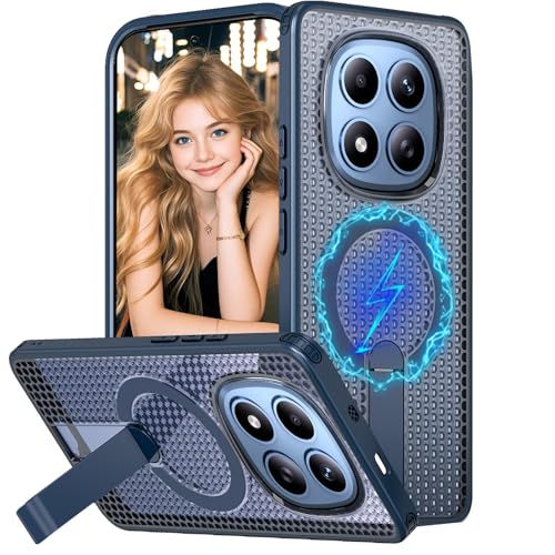 Ysnzaq Xiaomi Redmi Note 15 Pro 5G �P�[�X �X�^���h�t�� [�n�j�J����p] �X���� �ʋC�� �ϏՌ� ���C���M�X�}�z�P�[�X Redmi Note 15 Pro 5G�p FX �u���[