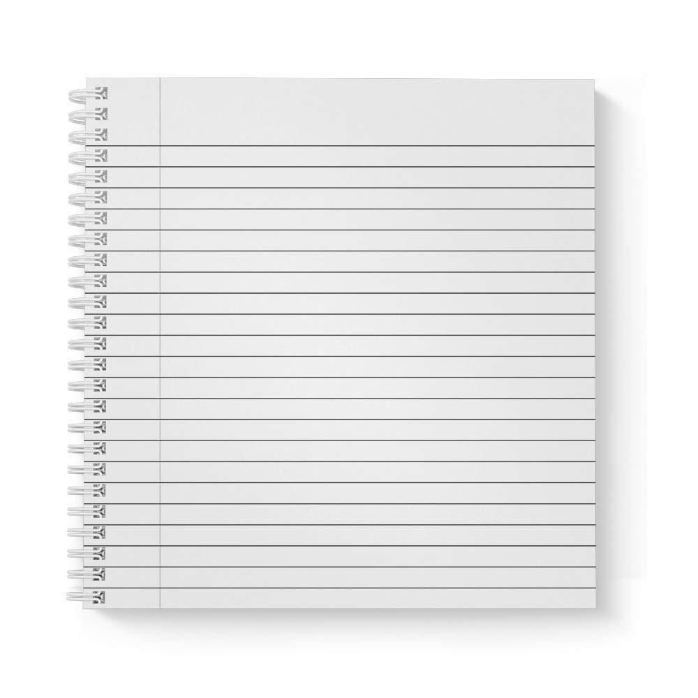 Retro Smile Spiral Notebook - 8.5x11" Journal With 120 Wide Ruled Pages, Gloss Laminated Cover