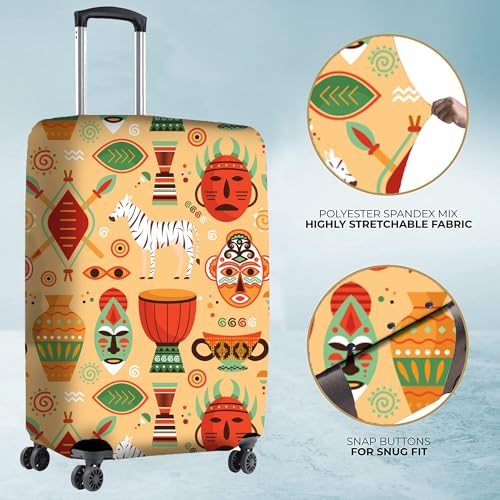Image of Nasher Miles Polyester Protective Luggage Cover Set of 2 (Small-Medium) - Afro