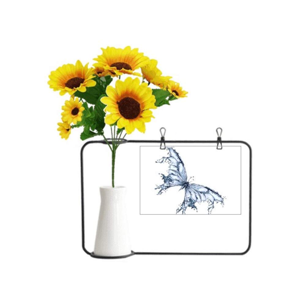 Carte cerf-volant papillon bleu art déco pour mots doux intimes