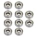 Baoblaze 10pcs ABEC - 7 608ZZ Roulements à Billes pour Skateboard Scooter Machine Grande Vitesse Roulement - Argent