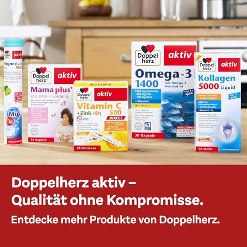 Doppelherz Magnesium 500 + B12 + D3 DIRECT mit DEPOT-Funktion - Magnesium als Beitrag für die normale Funktion der Muskeln und des Nervensystems - 20 Portionen Micro-Pellets – Bild 8