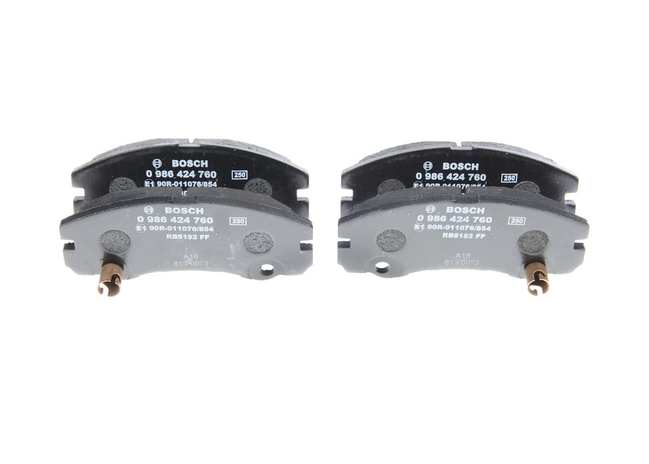 Bosch BP466 - Pastiglie Freni Auto, Asse Anteriore - Qualità Bosch - Riduzione Del Rumore E Della Polvere - Certificazione ECE-R90 - Senza Rame - 1 Confezione Da 4 Pastiglie-image