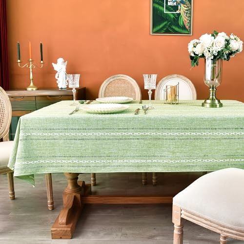 Rustic-Cotton-Linen-Tablecloths-Embroidered-Farmhouse-Spring-Table-Cloths-for-Rectangle-Tables Rustic Cotton Linen Tablecloths Embroidered Farmhouse Spring Table Cloths for Rectangle Tables