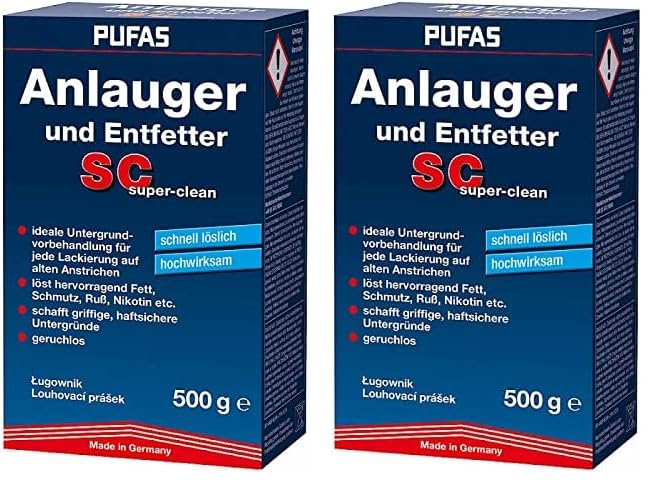 Pufas Anlauger Pulver SC Super-Clean-Aktivreiniger 0,500 KG (Packung mit 2)