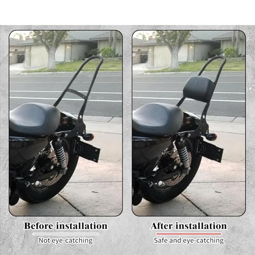 Coussin de dossier passager moto pour Harley Super Low XL1200T