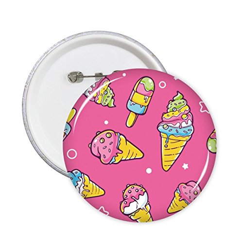 Pins Ronde Badge Décoration Bouton Vêtements Étoiles Pink Sugar Popsicle Ice Cream M