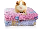 DODHEG 2 Pcs Pet Blanket,Small Animal Plush Bed, Pet Warm Sleep Mat, Suitable for Small and Large Pe
