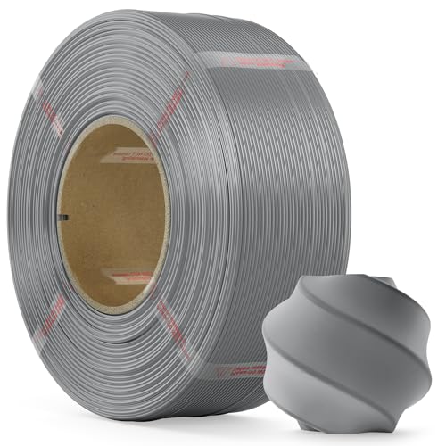 Image of PLA Filament 1.75mm PLA 3D Printer Filament(Refill),1kg Refill for Reusable Spools(2.2lbs),Premium Quality 3D Printing Filament for Bambu lab 3D Printers,Ash Grey