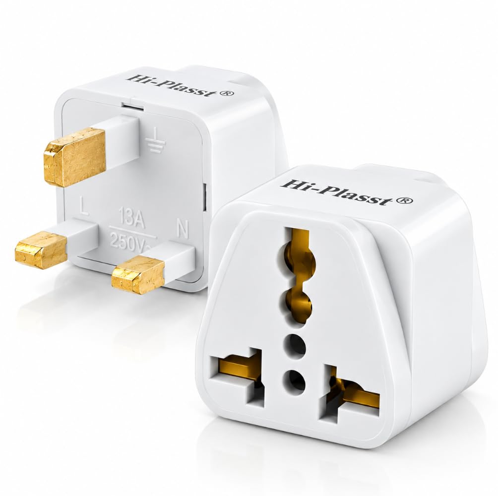 Hi-Plasst Black UK Adapter (Type-G Plug) - 1pc Pack - UK Travel Converter for Dubai, Singapore, Hong Kong, Malaysia - Compact & Durable India to UK Plug Adapter — Amazon image 20