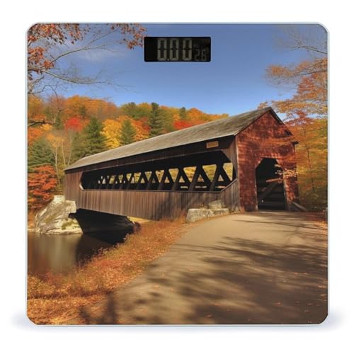 Báscula digital de baño Albany Covered Bridge de vidrio templado miniatura 1