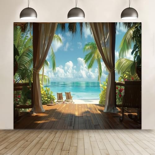 Toile de fond hawaïenne grand format pour réception d'hôtel