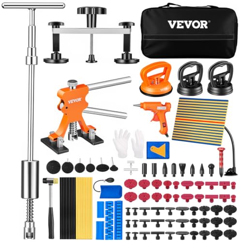 VEVOR 117 PCS Car Dent Puller Kit, Paintless Dent Repair Tool with Lifter, Slide Hammer & Suction Cup for Auto Body Dents, Hail Damage, Door Dings