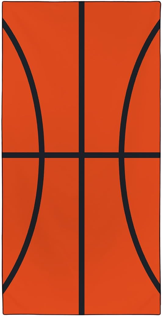 Toalla de playa estampada de baloncesto 36"x72" extragrande de secado rápido toallas de microfibra delgadas y ligeras para viajes de camping en la piscina