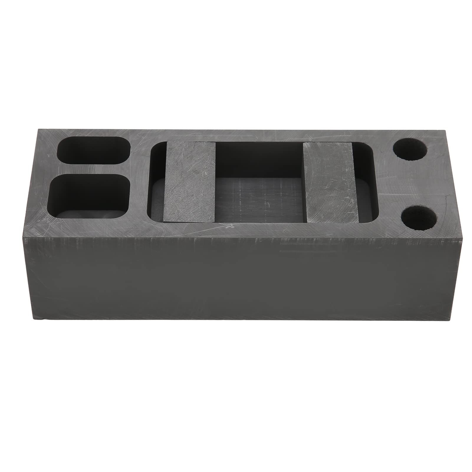 KOSDFOGE Graphite Ingot Mold, Crucible Molds for Casting Metal Melting, Good Heat Transfer Double Sided 4 Slot Casting Ingot Molds for Jewelry Making