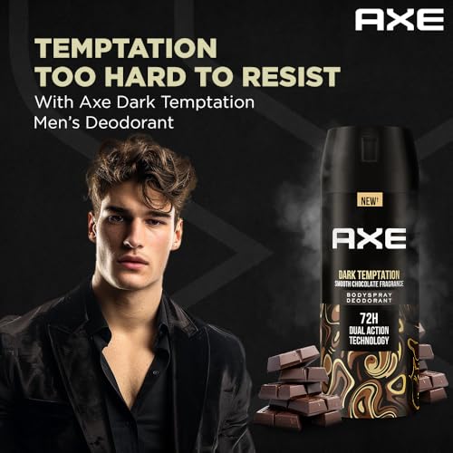 Image of Axe Dark Temptation Long Lasting Deodorant Bodyspray For Men, 150ml (Pack of 2)