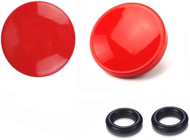 LXH (2 Pack) 11mm Concave 10mm Convex Surface Red Soft Metal Shutter Release Button Brass Compatible withFujifilm XT20 X100F X100T X100S X-PRO2 X-T10/20 X-PRO1 Leica M1 M Series