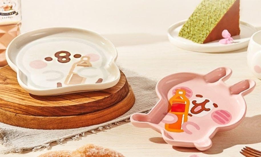 Amazon.co.jp: 台湾限定 カナヘイ (ウサギ&ピスケ)のお皿 2点セット 