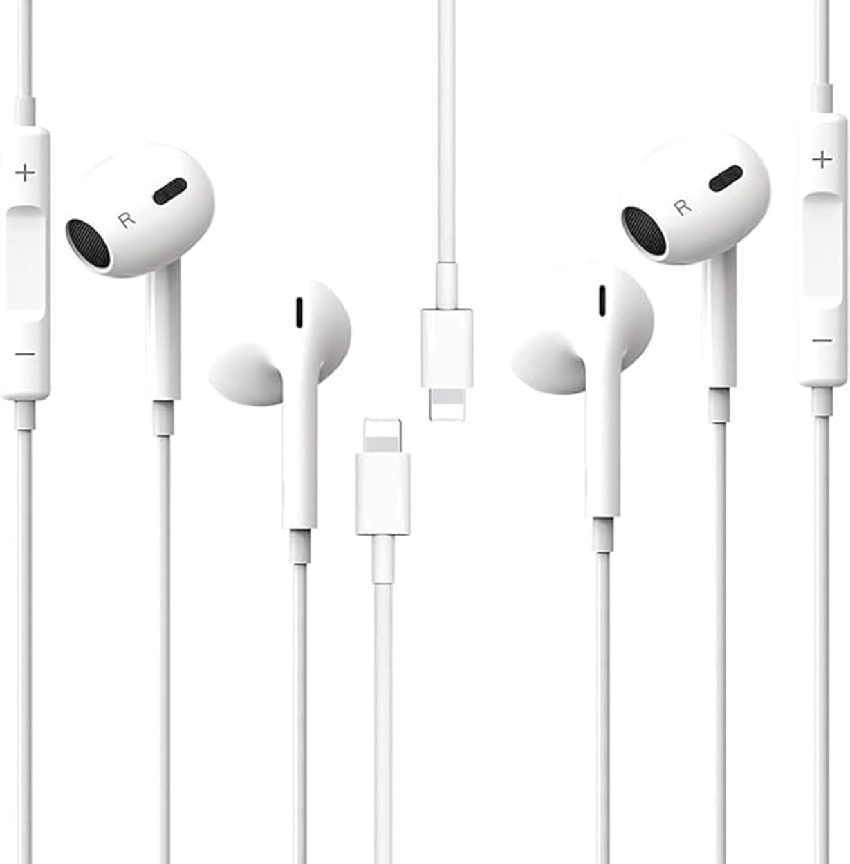 for iPhone Headphones – 2 Packs – for Phone Earbuds Wired Lighting Headphone [ 2026 Latest Version,MFi Certified] Built-in Mic & Volume Control,for iPhone 14/13/12/11/XR/X/8/7,All iOS System