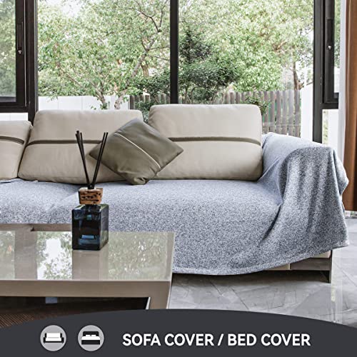 KAWAHOME Sweatshirt Blanket Throw Size for Bed Jersey Knit Lightweight Thin Soft Breathable Summer Blankets for All… - Image 6