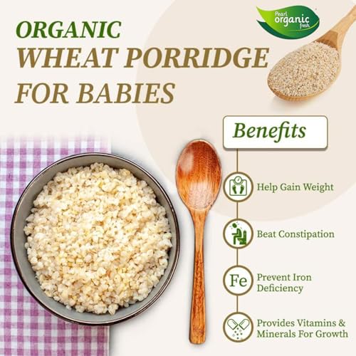 Image of Pearl Organic Fresh Organic Pearl Daliya Wheat Dalia /Daliya 750gm Broken Wheat /Gehu - High-Fiber & Protein-Rich Cereal | Easy to Digest, No Preservatives | Ideal for Upma, Khichdi, Porridge & Healthy Breakfast