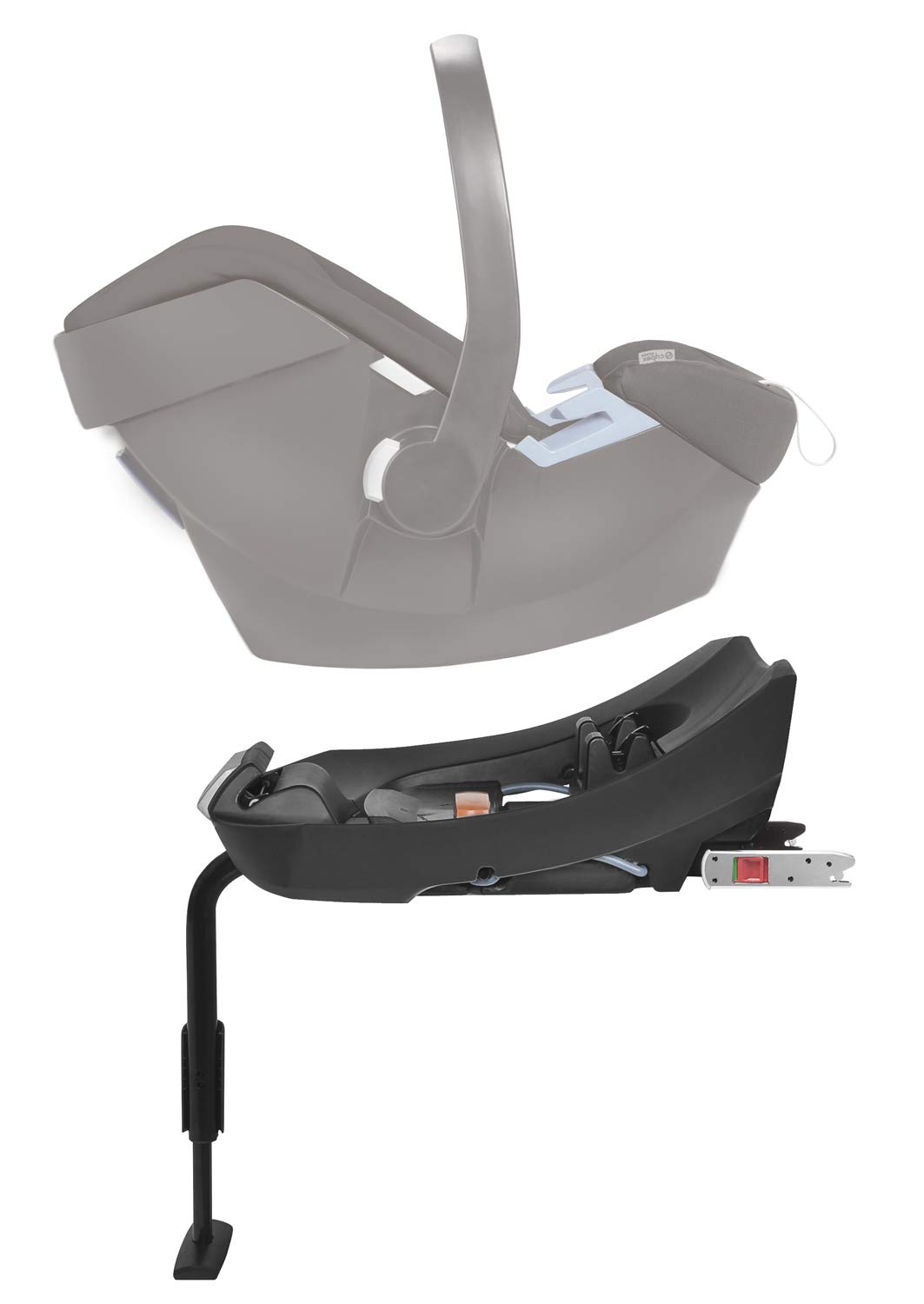 Cybex Silver - Portabebés Aton, en contra de la marcha, incluye reductor para recién nacido, desde el nacimiento hasta aprox. 18 meses, max. 13 kg, purple rain