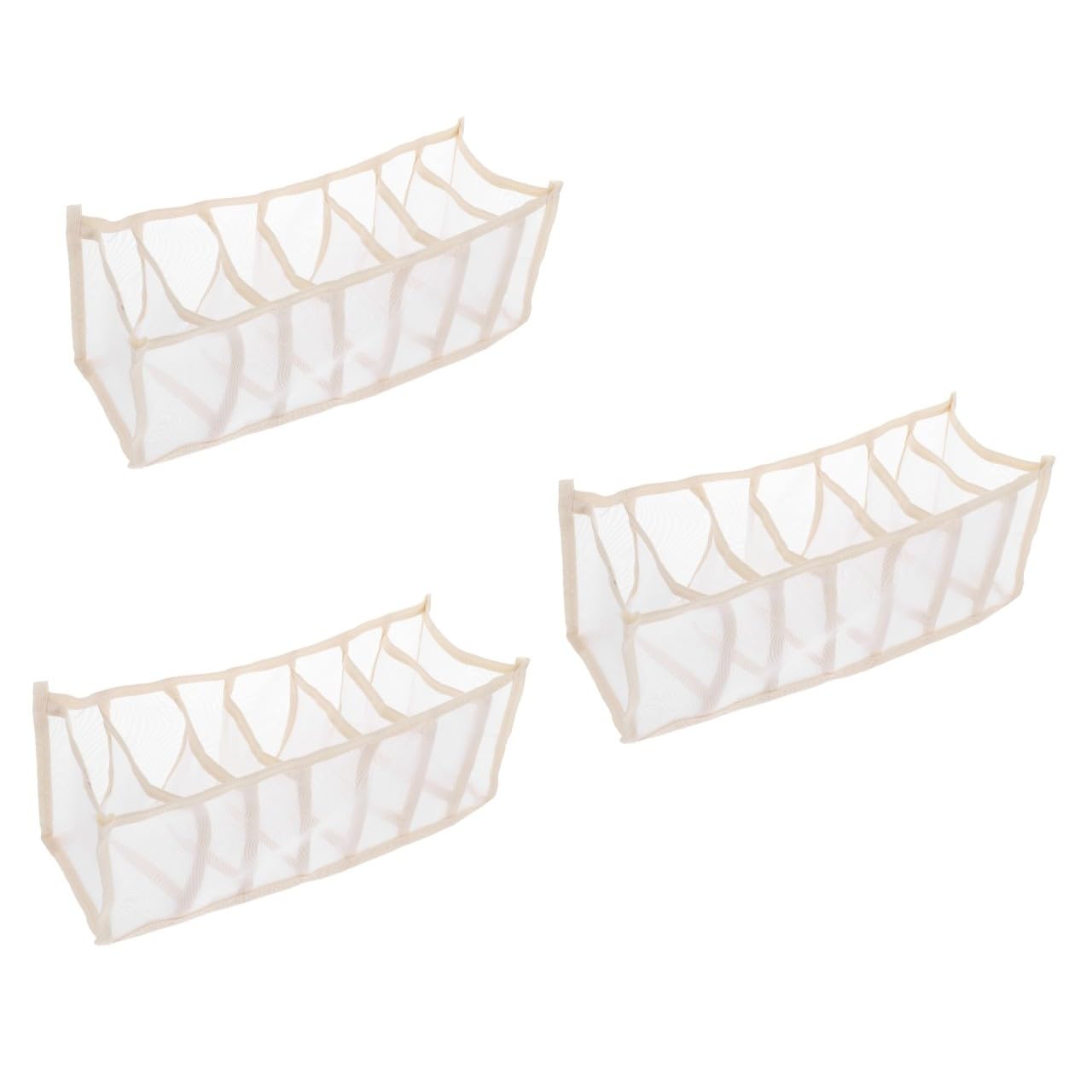 ABOOFAN Organizador De Ropa Interior De 3 Piezas Bandeja Para Sujetadores Calcetines Caja De Almacenamiento Con Múltiples Rejillas Estuche Para Sujetadores Ahorra Espacio.