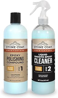 Stone Coat Countertops Polishing and Cleaning Kit (32Oz) Removes Micro Scratches, Restores Shine, Maintains Epoxy Surfaces after Sanding for Tables, Countertops, Shower Walls, and Woodworking Projects