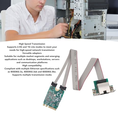 Ejoyous Tarjeta de Red Mini PCIe 2.5G con Chipset Realtek RTL8125B y ECC para Windows y Linux miniatura 2