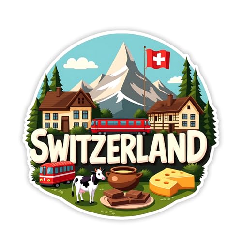 Image of Naxon Switzerland Country Theme Souvenir Wooden Refrigerator Stylish Fridge Magnet - Fridge Decoration Magnet for Kitchen & Home Decor | Perfect Souvenir Gift | Size 3x3 Inches | Pack of 1